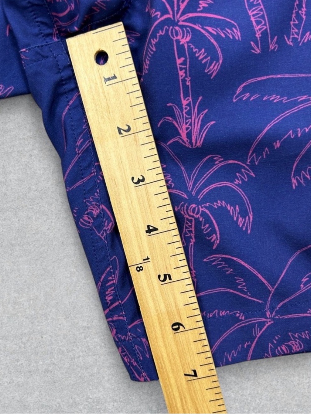 🌴 Bonobos Navy Blue Swim Trunks with Pink Palm Print - Size Medium - Picture 9 of 9